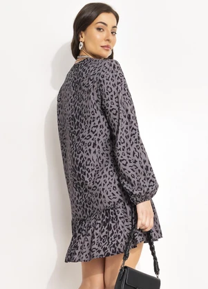 Colcci - Vestido Estampado Cinza - COLCCI
