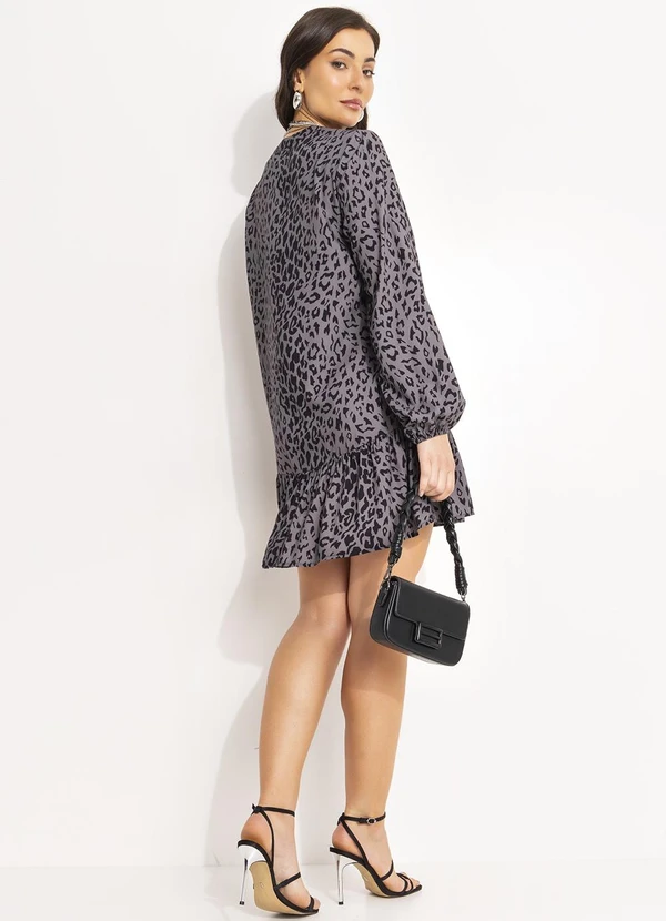 Colcci - Vestido Estampado Cinza 4