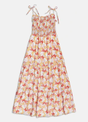 Authoria - Vestido Estampado de Borboletas  Rosa - AUTHORIA