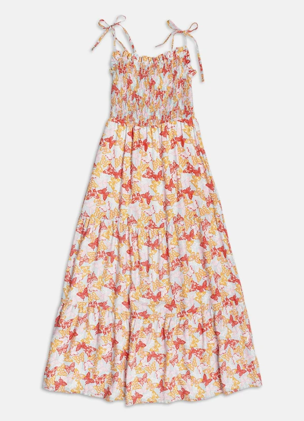 Authoria - Vestido Estampado de Borboletas Rosa 1