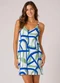 Select - Vestido Estampado Decote em V Bege - variação: Bege