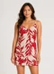 Select - Vestido Estampado Decote em V Bege - variação: Bege