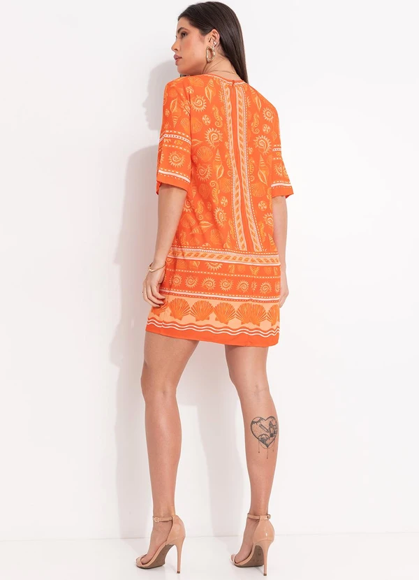 Colcci - Vestido Estampado Laranja 4