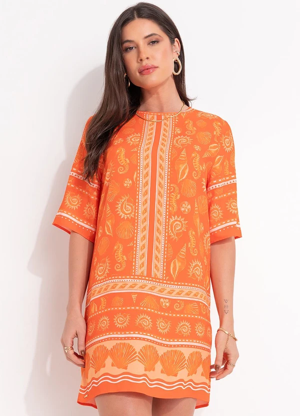 Colcci - Vestido Estampado Laranja 6