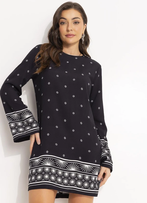 Colcci - Vestido Estampado Preto 8