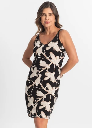 Select - Vestido Estampado Preto - SELECT