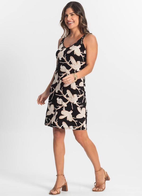 Select - Vestido Estampado Preto 3