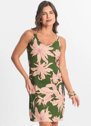 Select - Vestido Estampado Verde - SELECT