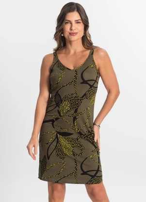 Select - Vestido Estampado Verde - SELECT