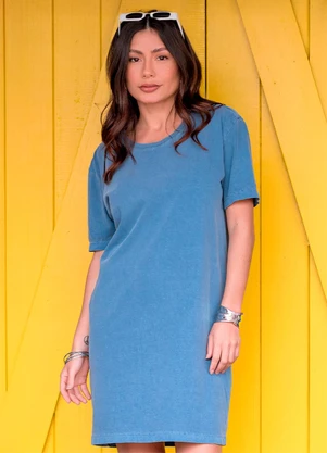 Hiatto Confecção - Vestido Estonado T-Shirt Basic Marinho - HIATTO CONFECÇÃO