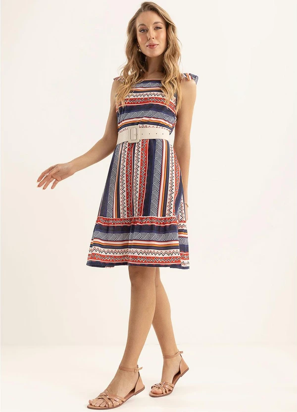 Moda Pop - Vestido Étnico com Babado na Alça 2