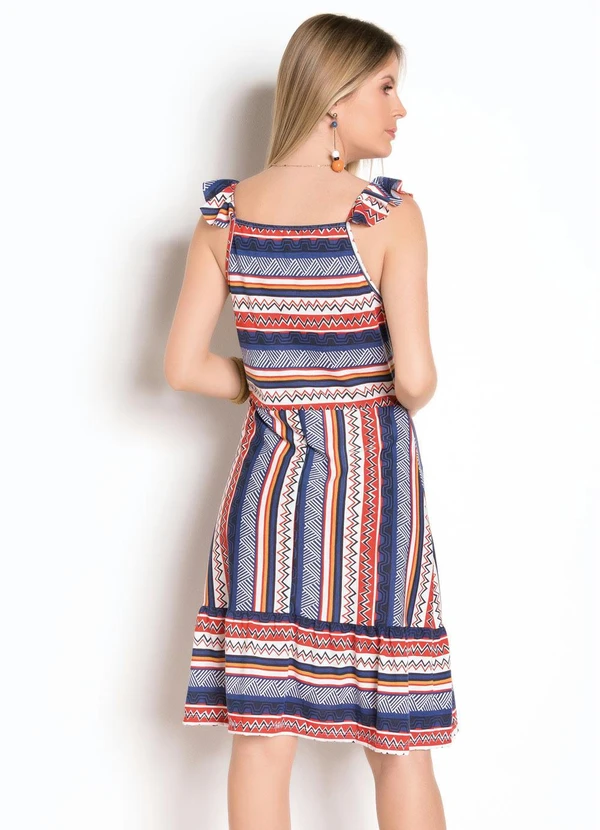 Moda Pop - Vestido Étnico com Babado na Alça 5