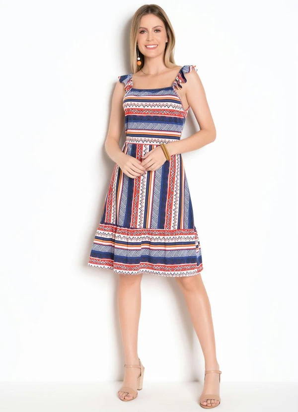 Moda Pop - Vestido Étnico com Babado na Alça 6