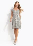 Vestido tnico Verde em Malha de Viscose