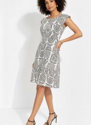 Vestido �tnico Verde em Malha de Viscose