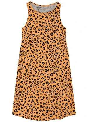 Malwee - Vestido Evasê Animal Print Ocre - MALWEE
