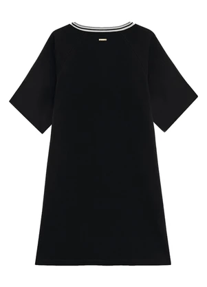 Enfim - Vestido Evasê com Bolso Preto - ENFIM