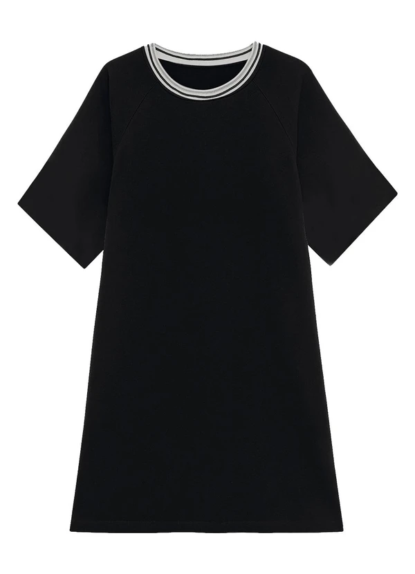 Enfim - Vestido Evasê com Bolso Preto