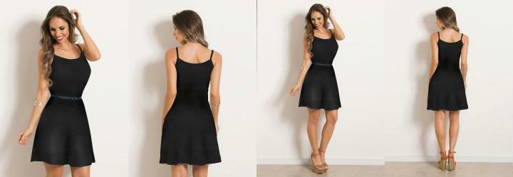 Vestido Evas de Alas Preto