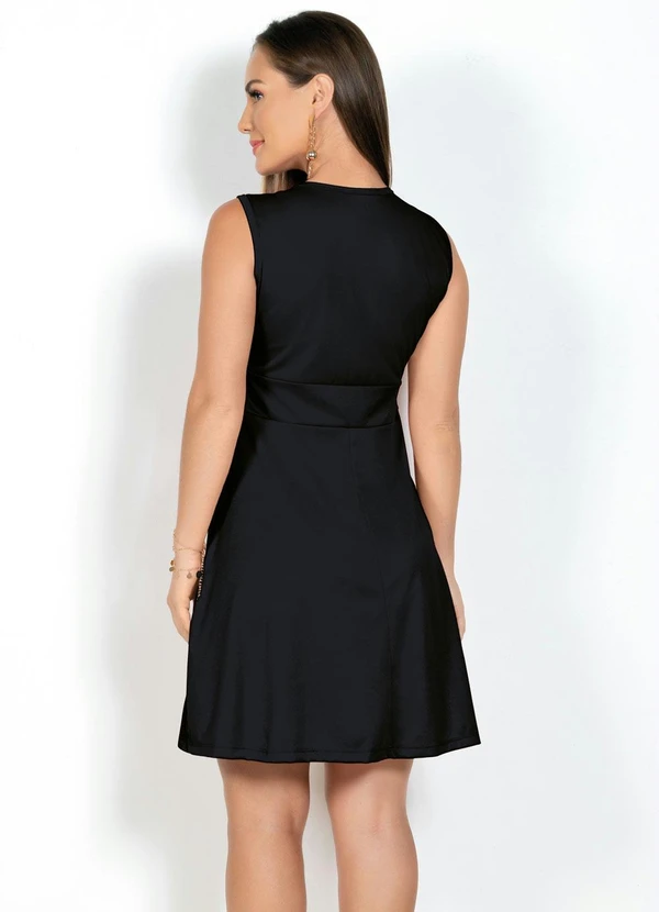 Moda Pop - Vestido Evasê Preto 6