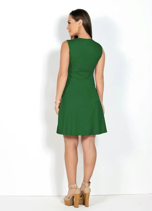 Moda Pop - Vestido Evasê Verde 4