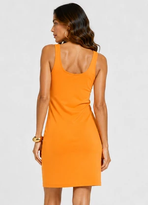 Infinita Cor - Vestido Feminina Decote em U Amarelo - INFINITA COR