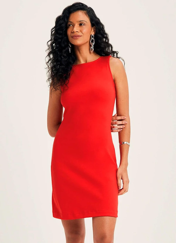 Marialícia - Vestido Feminino Abertura nas Costas Vermelho