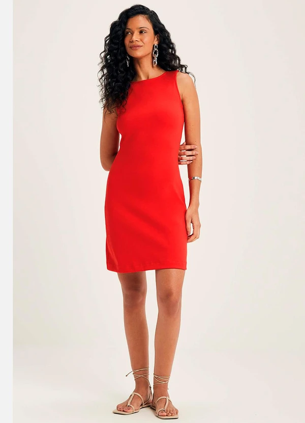 Marialícia - Vestido Feminino Abertura nas Costas Vermelho 3