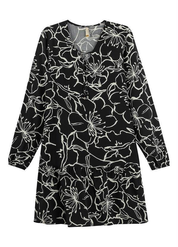 Marialícia - Vestido Feminino Adulto Preto