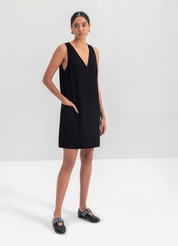 Essendi - Vestido Feminino Alfaiataria Preto