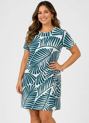 Infinita Cor - Vestido Feminino Amarração em Molde Bege - INFINITA COR