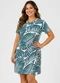 Infinita Cor - Vestido Feminino Amarração em Molde Verde - variação: Bege