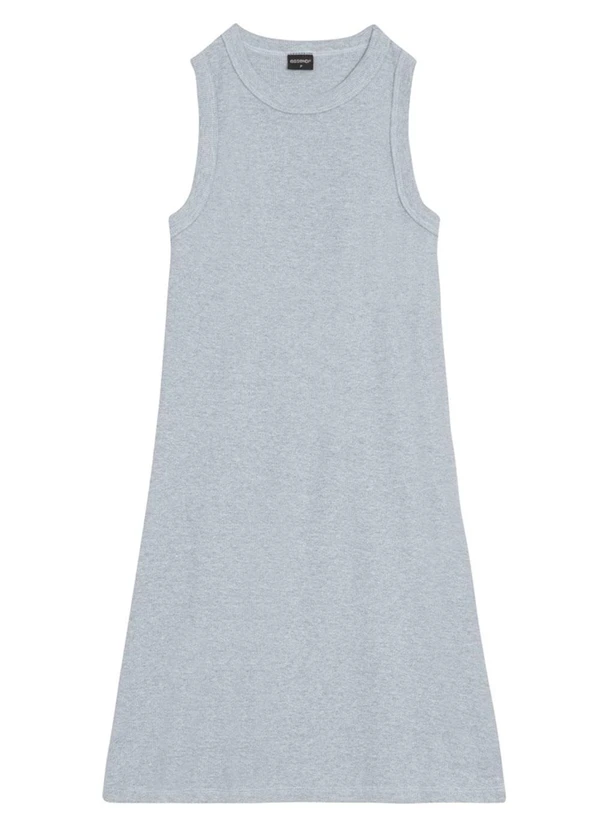 Essendi - Vestido Feminino Canelado Cinza 2
