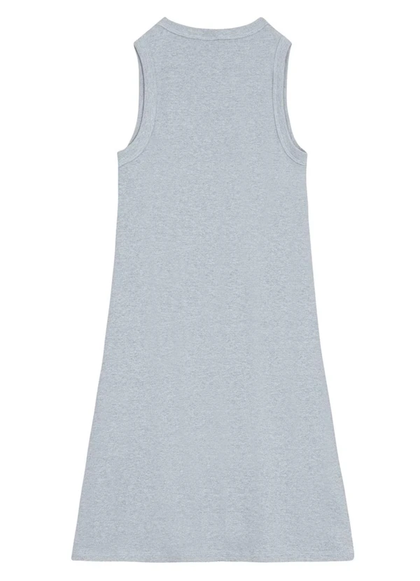Essendi - Vestido Feminino Canelado Cinza 3