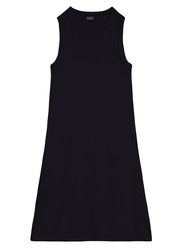Essendi - Vestido Feminino Canelado Preto 4