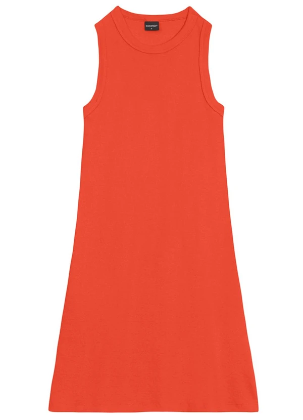 Essendi - Vestido Feminino Canelado Vermelho