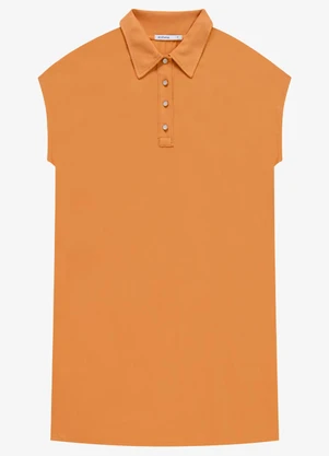 Endless - Vestido Feminino Chemise Amplo Liso Marrom - ENDLESS