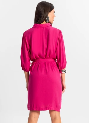 Endless - Vestido Feminino Chemise de Viscose Rosa - ENDLESS