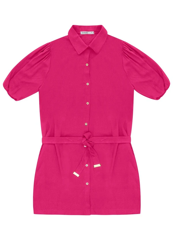 Endless - Vestido Feminino Chemise de Viscose Rosa 5