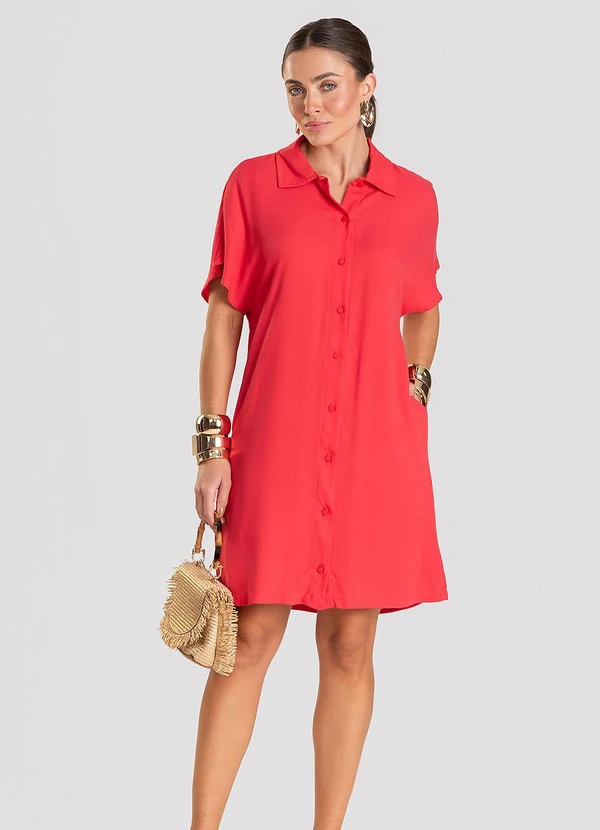 Dianna - Vestido Feminino Chemise Laranja 3