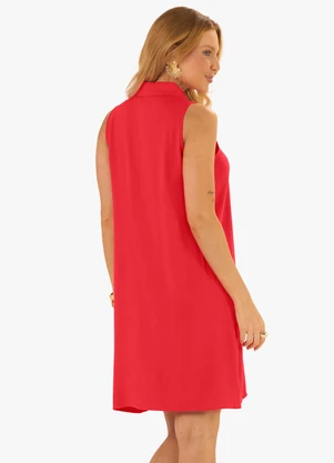 Rovitex - Vestido Feminino Chemise Malha Viscose Laranja - ROVITEX