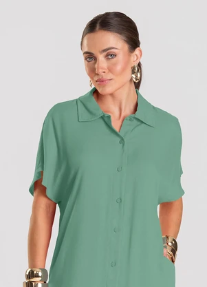 Dianna - Vestido Feminino Chemise Verde - DIANNA