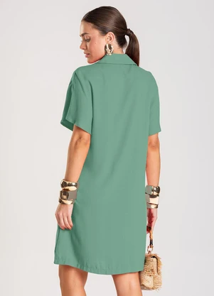 Dianna - Vestido Feminino Chemise Verde - DIANNA