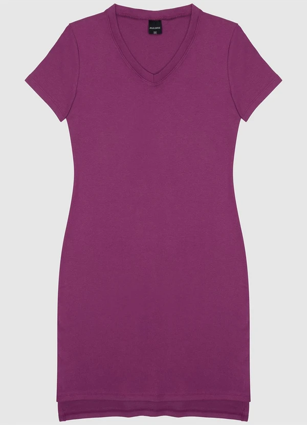 Malwee - Vestido Feminino com Abertura em Malha Roxo 6