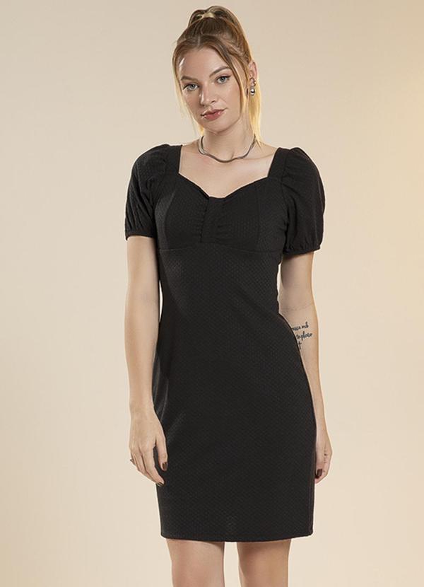 Habana - Vestido Feminino com Decote Princesa Preto