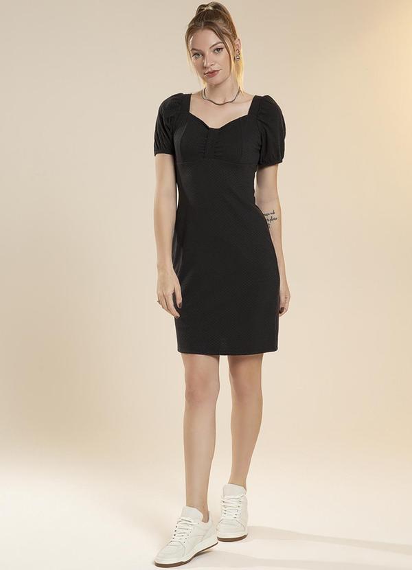 Habana - Vestido Feminino com Decote Princesa Preto 2