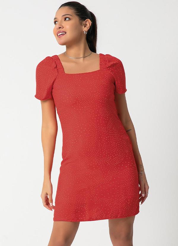 Habana - Vestido Feminino com Estampa Vermelho