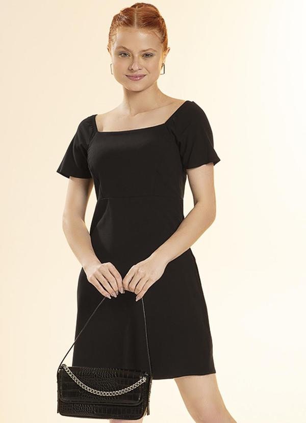 Habana - Vestido Feminino com Forro na Saia Preto