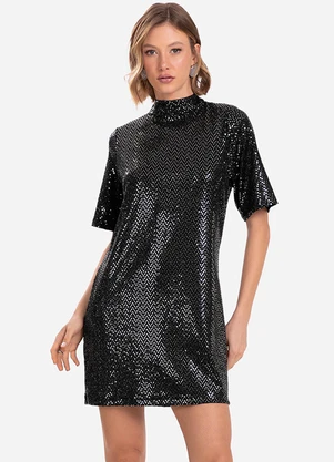 Endless - Vestido Feminino com Lantejoula Preto - ENDLESS