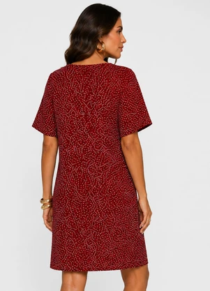Select - Vestido Feminino com Manga Godê Vermelho - SELECT